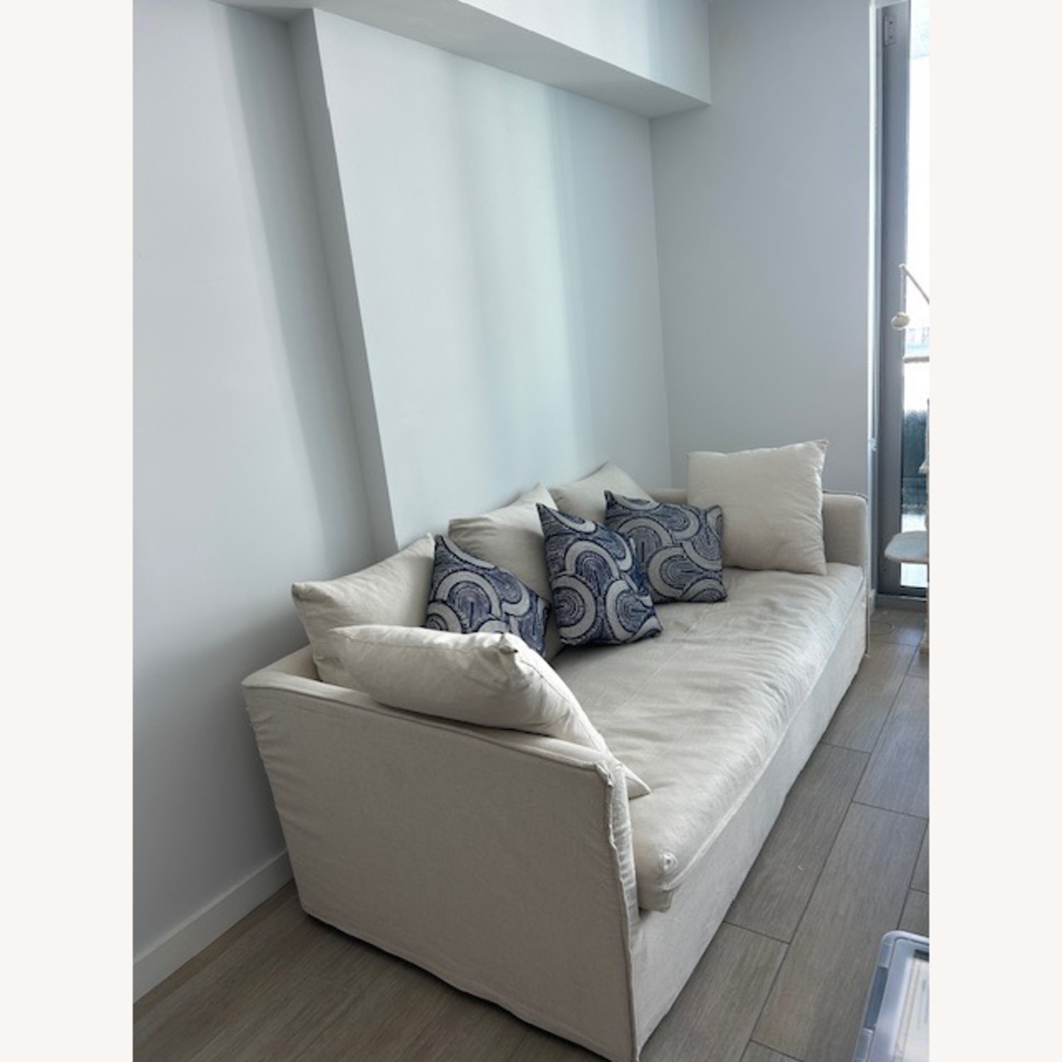 Jeffan International WhiteA Fabric 3+ Seater Sofa - image-3