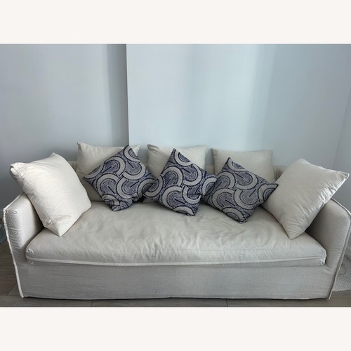 Used Jeffan International WhiteA Fabric 3+ Seater Sofa for sale on AptDeco