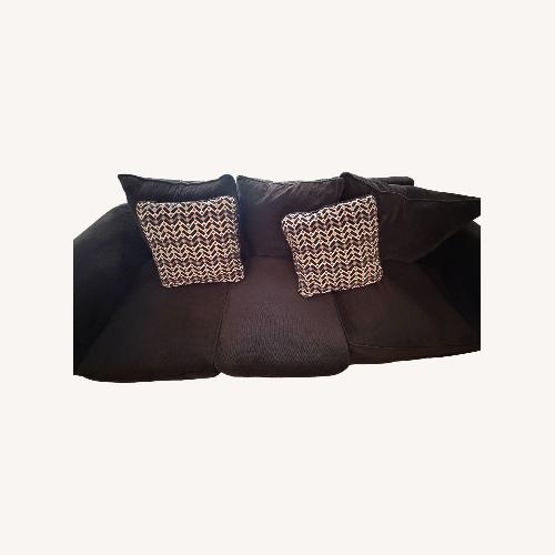 Used Ashley Furniture Dark Brown Fabric 3+ Seater Sofa for sale on AptDeco