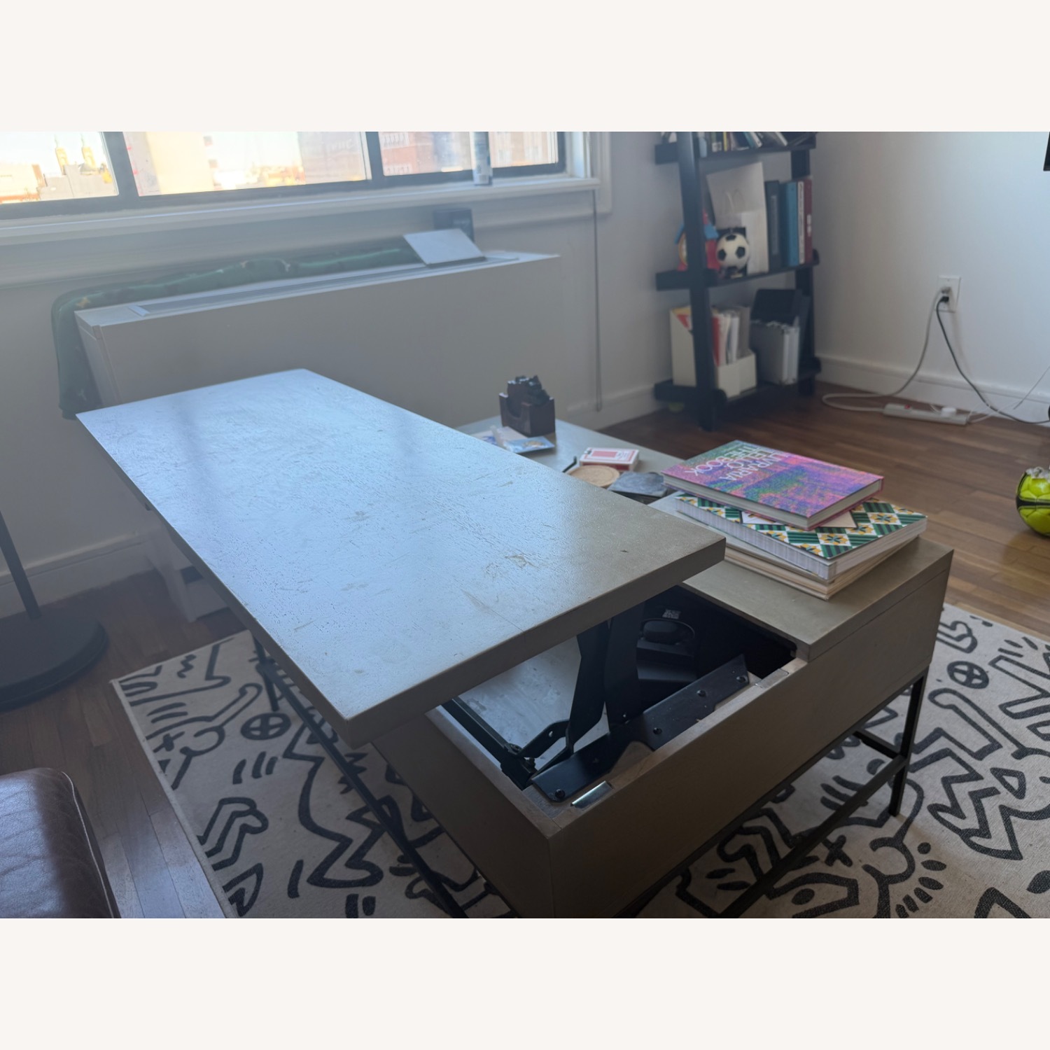 West Elm Industrial Storage Pop-Up Coffee Table - image-5