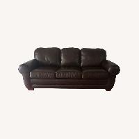 La-Z-Boy Dark Brown Leather Sleeper Sofa