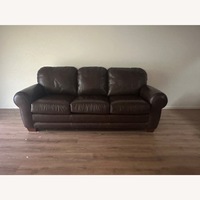 La-Z-Boy Dark Brown Leather Sleeper Sofa