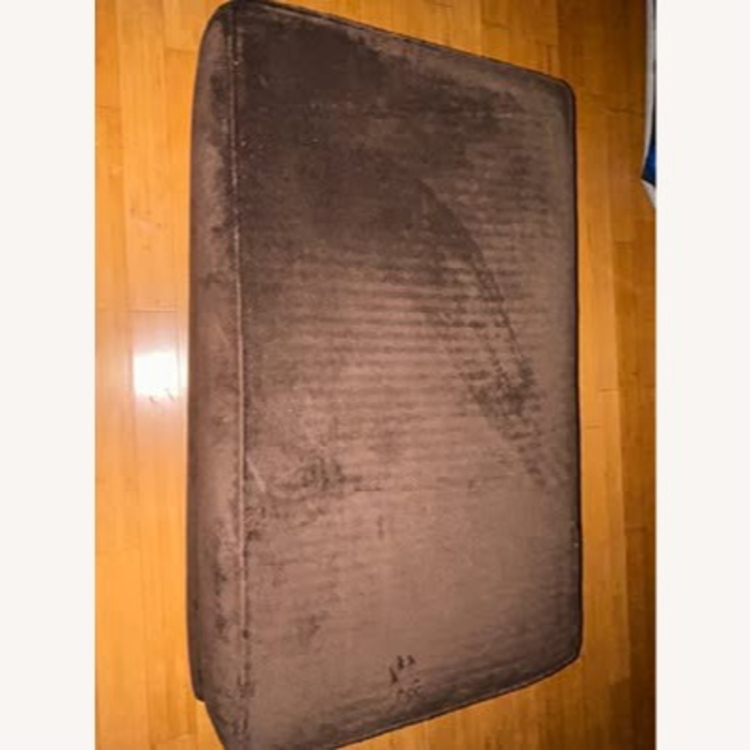 Ashley Furniture Dark Brown Loveseat & Ottoman - image-1