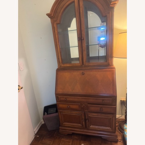 Used Julian Alexander Light Brown Wood Secretary Desk for sale on AptDeco