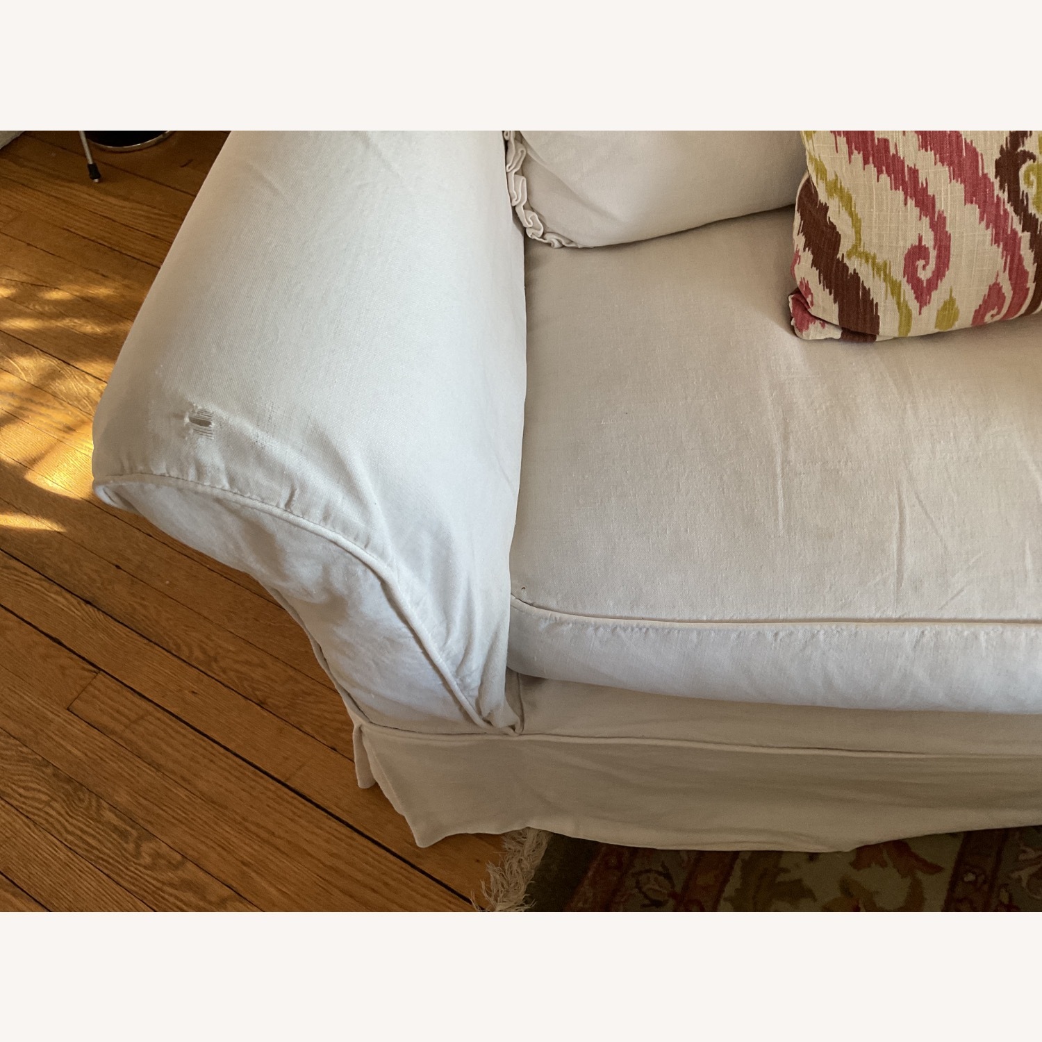 White Linen Armchair - image-4