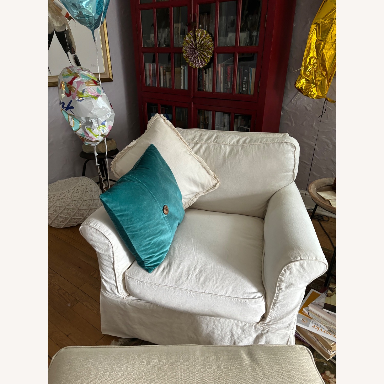 White Linen Armchair - image-2