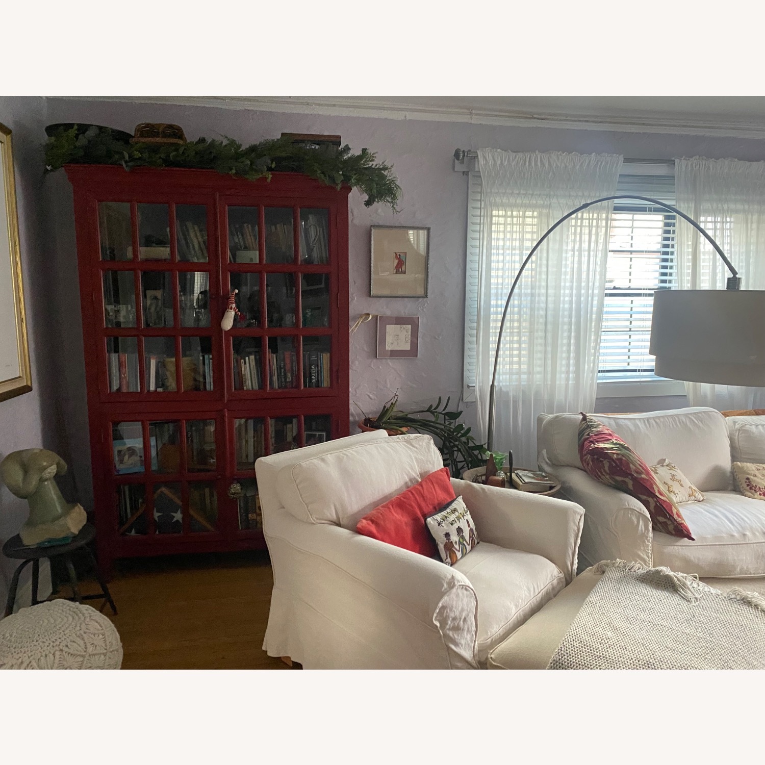 White Linen Armchair - image-3