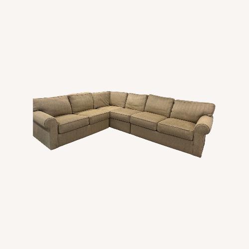 Used Ethan Allen Natural Fabric 2 Piece Sectional for sale on AptDeco