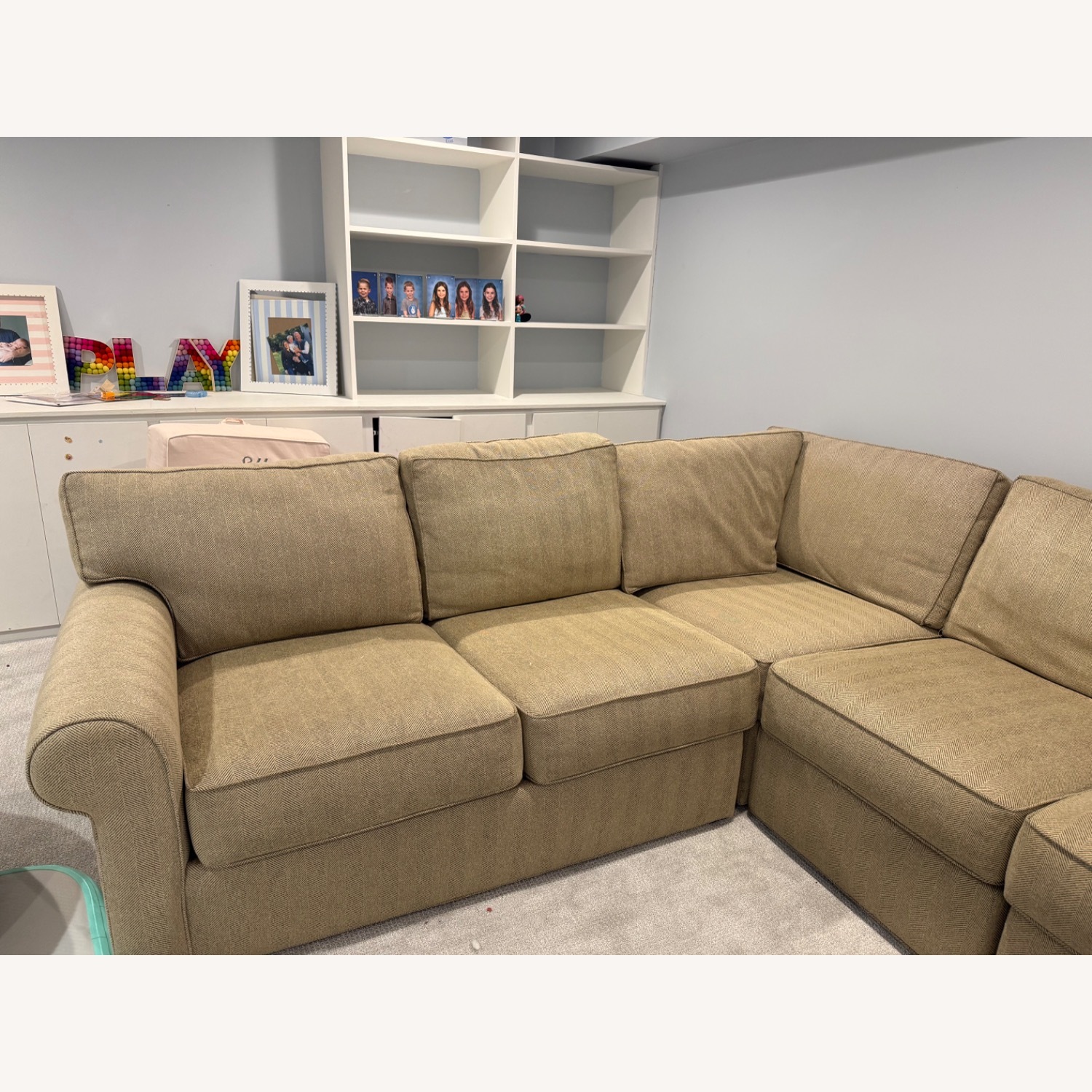 Ethan Allen Natural Fabric 2 Piece Sectional - image-3