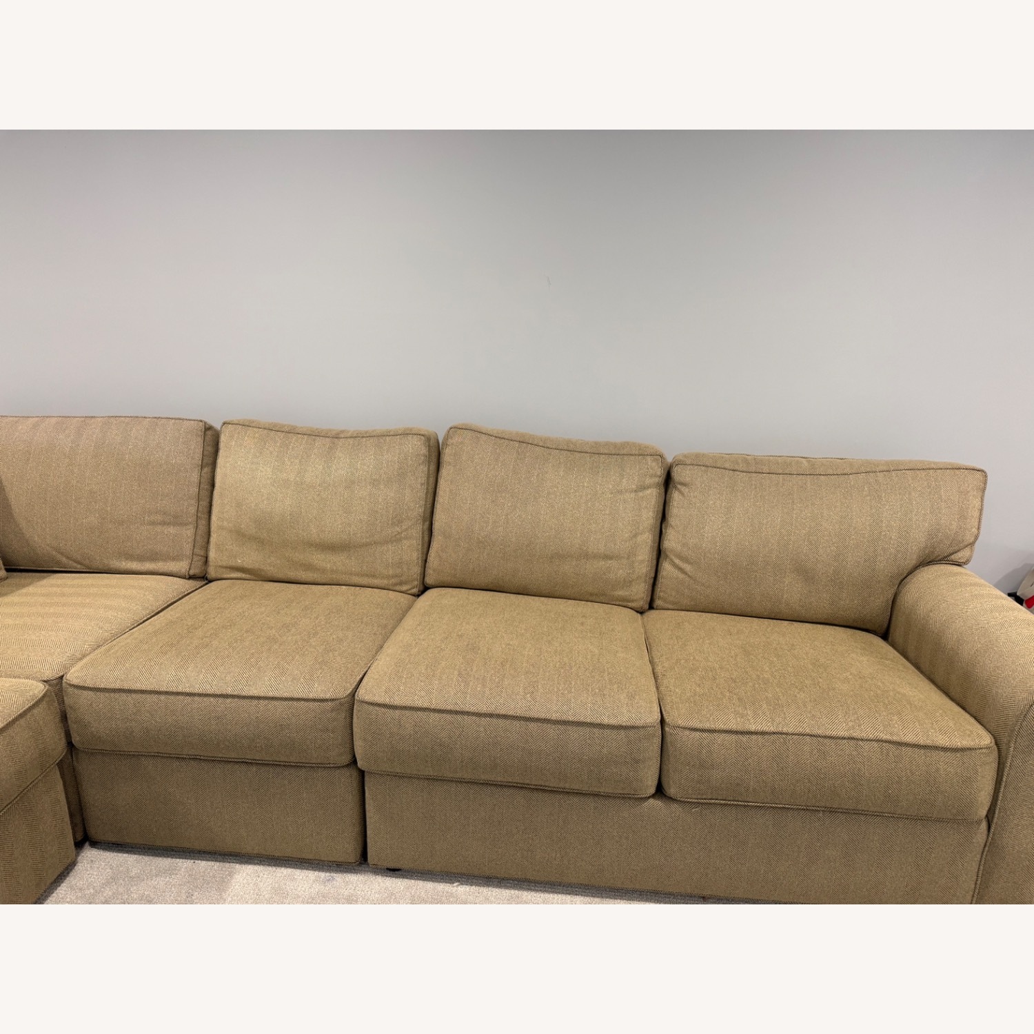 Ethan Allen Natural Fabric 2 Piece Sectional - image-2