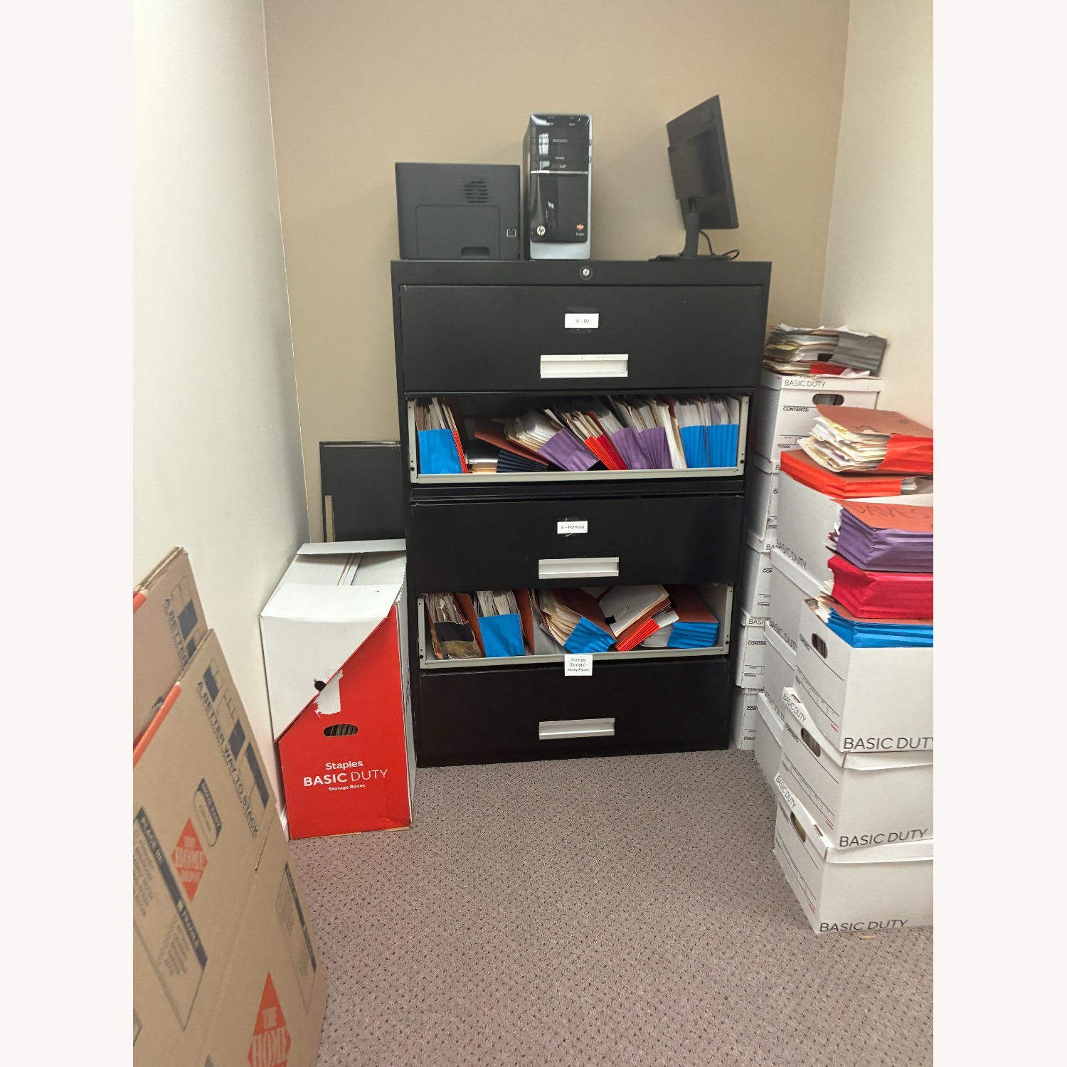 Five Office Filing Cabinets - image-1
