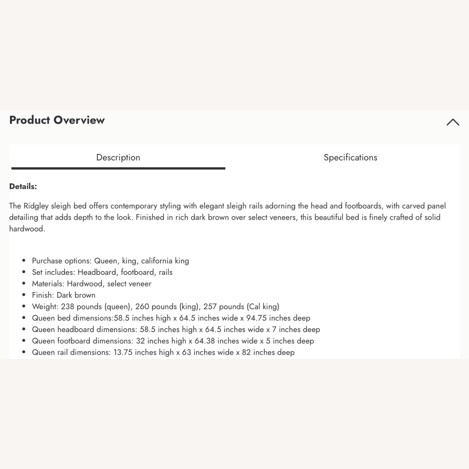 Ashley Furniture Ridgley Dark Brown Queen Bed - image-1