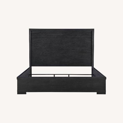 Used Legacy Classic Black Charred Oak King Bed  for sale on AptDeco