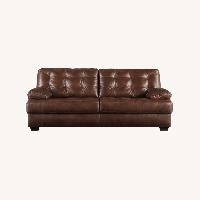Ashley Furniture Dark Brown Leather 2 Seater Sofa