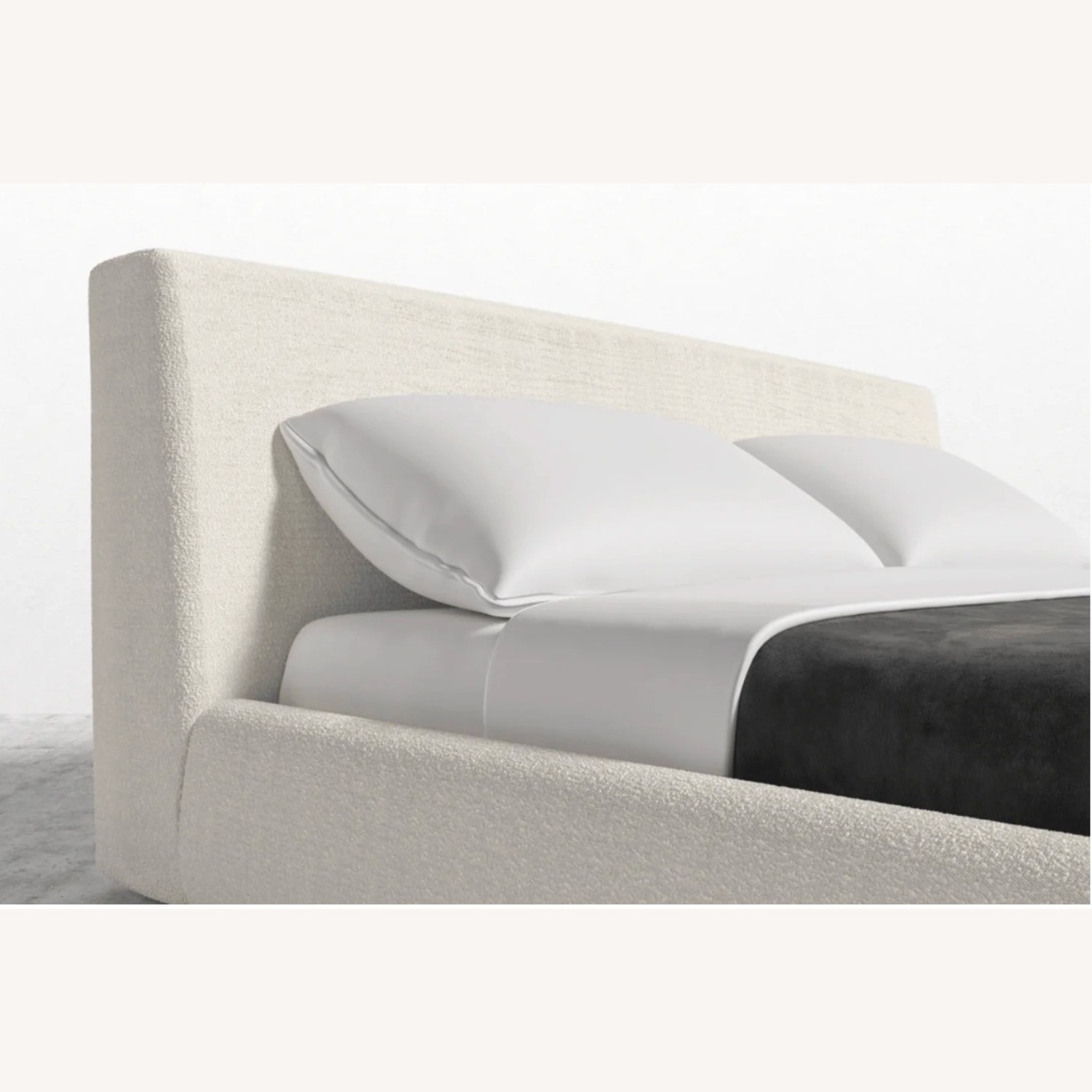 Rove Concepts White Boucle Queen Bed - image-1