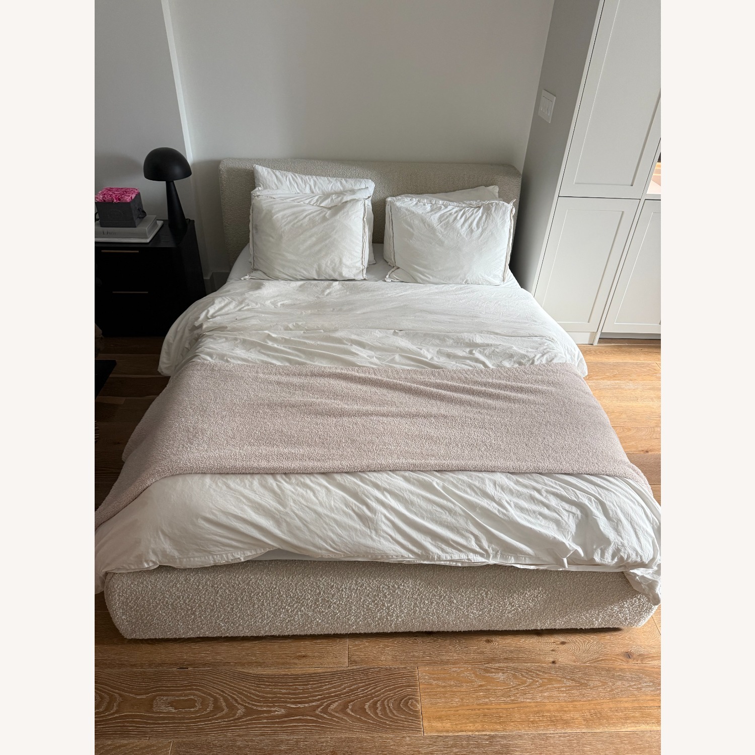 Rove Concepts White Boucle Queen Bed - image-2