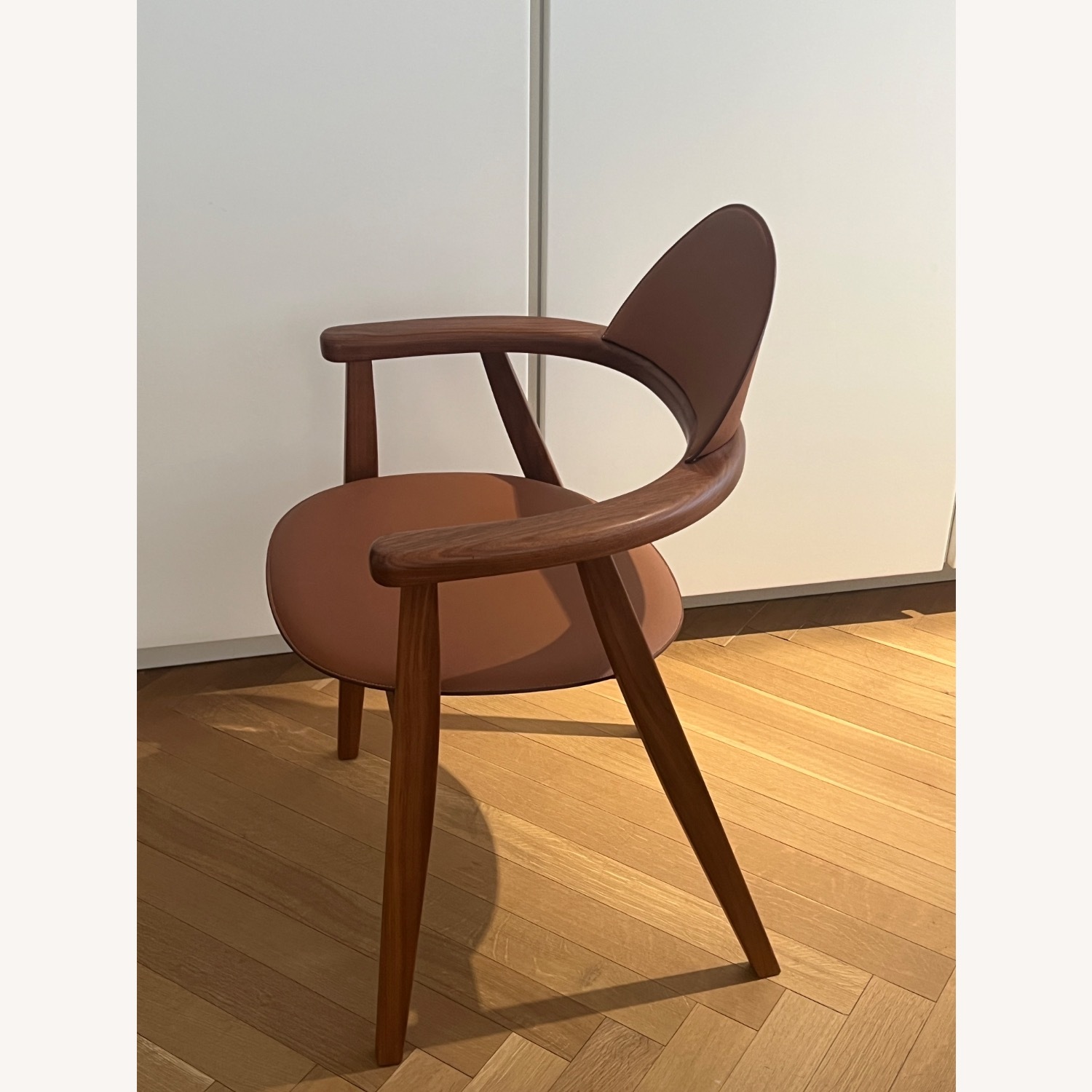 Hermes Metiers Light Brown Leather Armchair - image-4