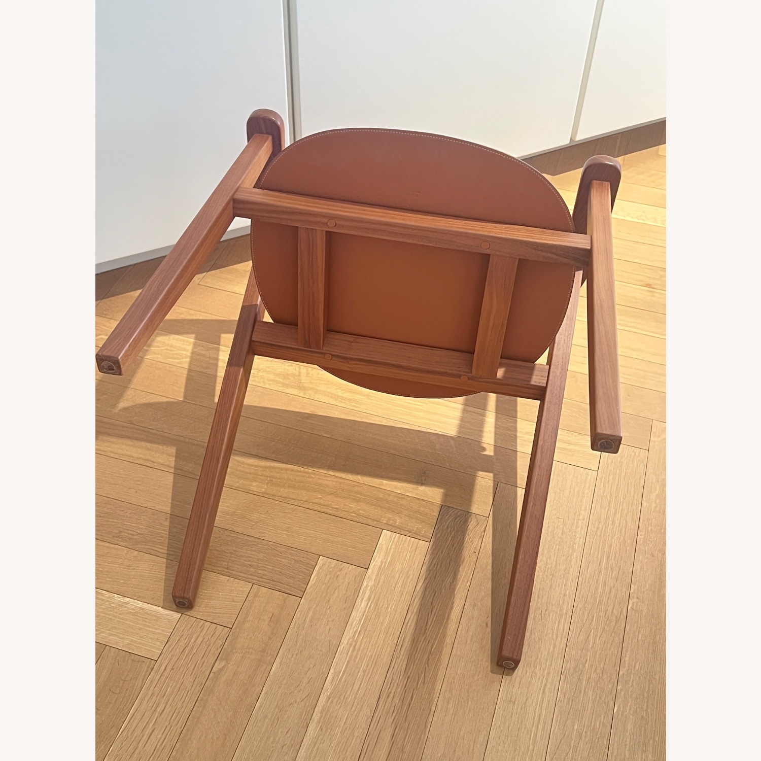 Hermes Metiers Light Brown Leather Armchair - image-5