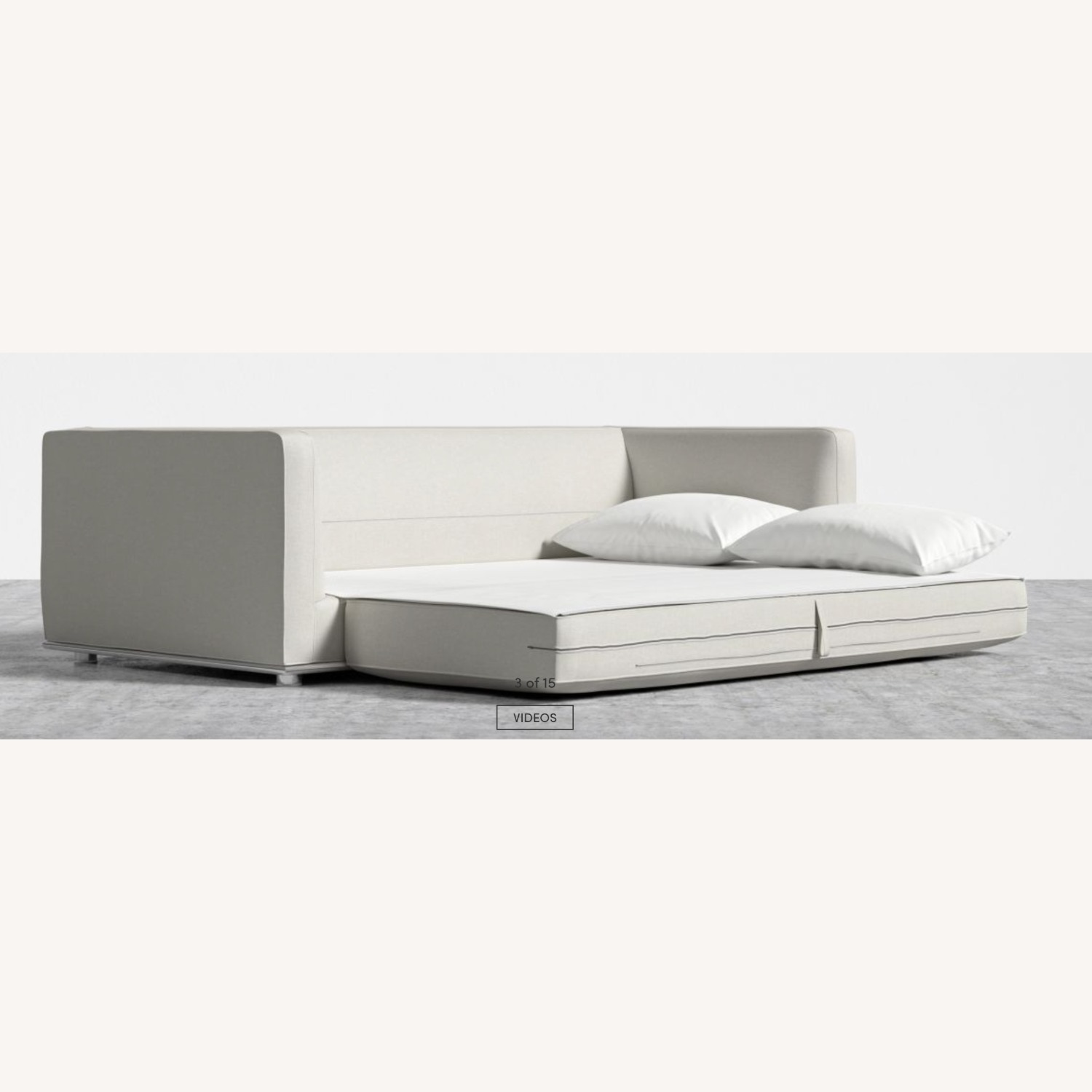 Rove Concepts Natural Fabric Sleeper Sofa - image-1