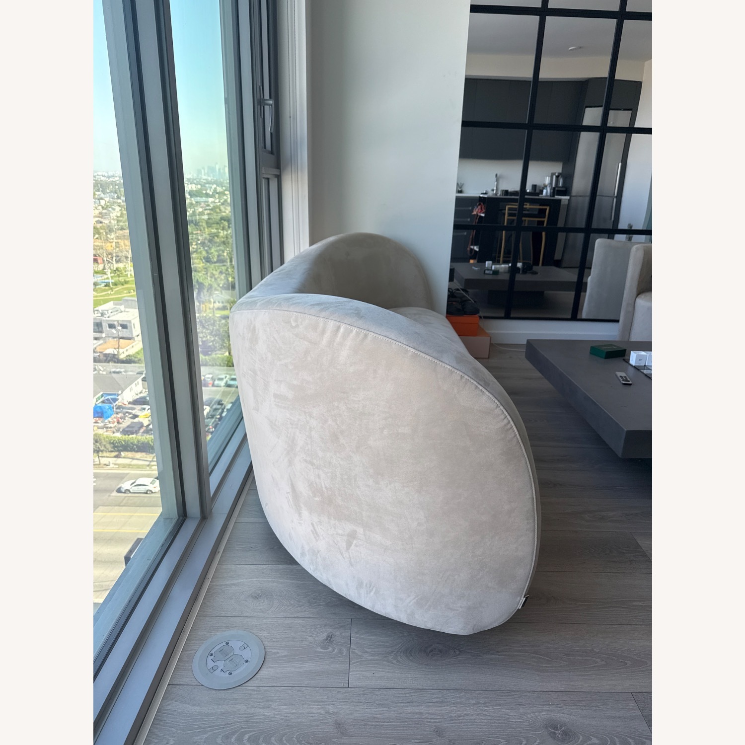 Rove Concepts Natural Velvet 3+ Seater Sofa - image-2