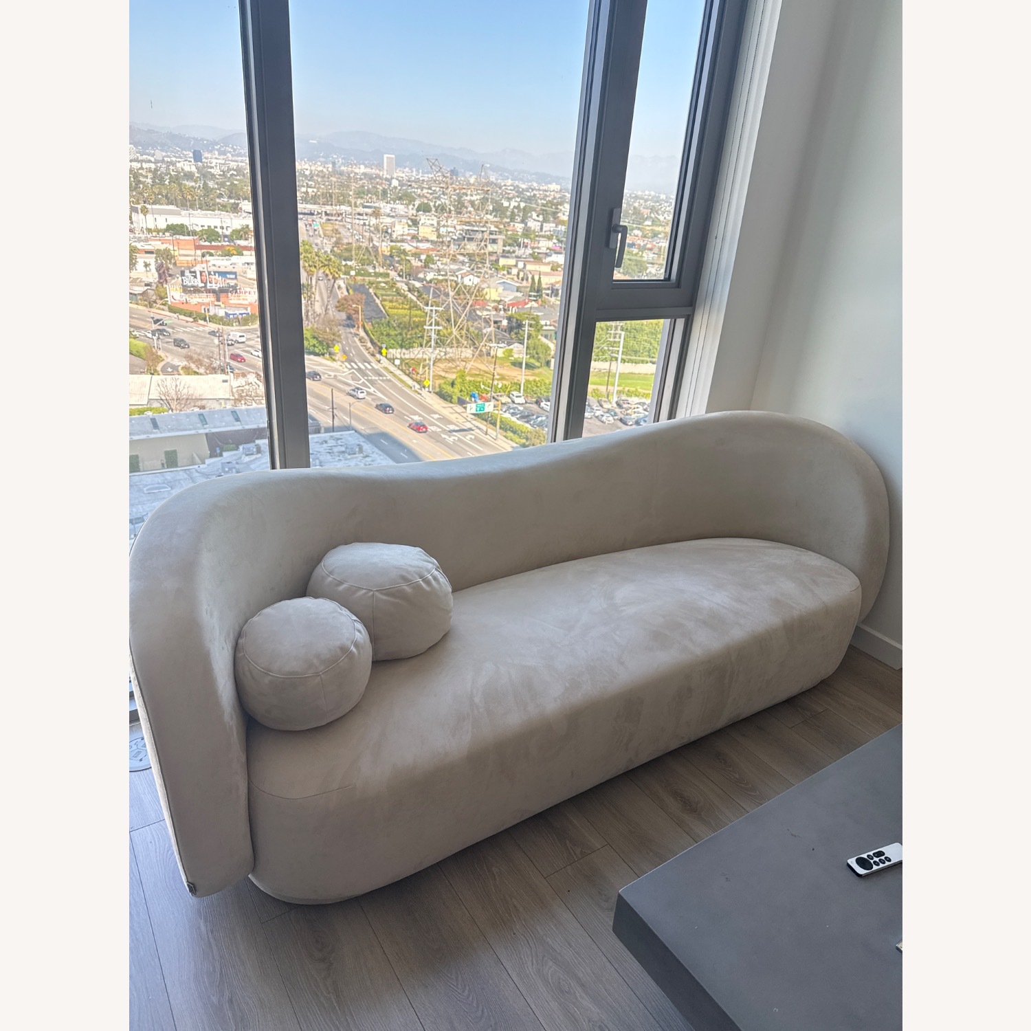 Rove Concepts Natural Velvet 3+ Seater Sofa - image-1