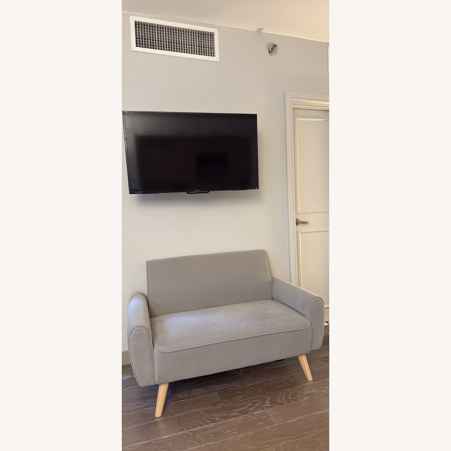 Amazon Vongrasig Small Modern Light Grey Sofa - image-2