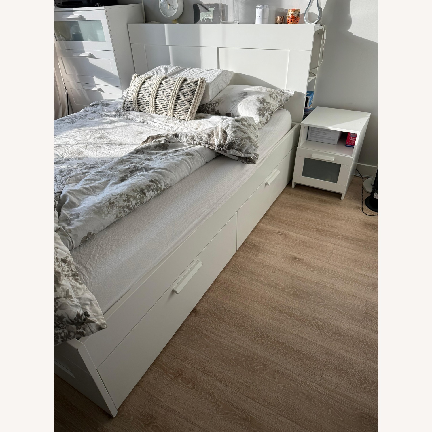 IKEA Brimnes White Queen Bed - image-2