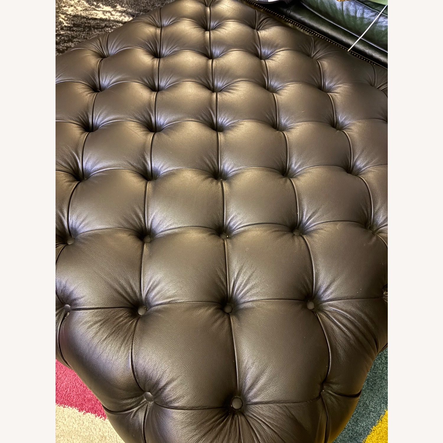 Stringer Ottoman Black Leather Coffee Table - image-3