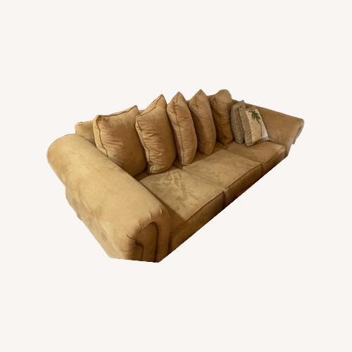 Used Light Brown Fabric 3+ Seater Sofa for sale on AptDeco