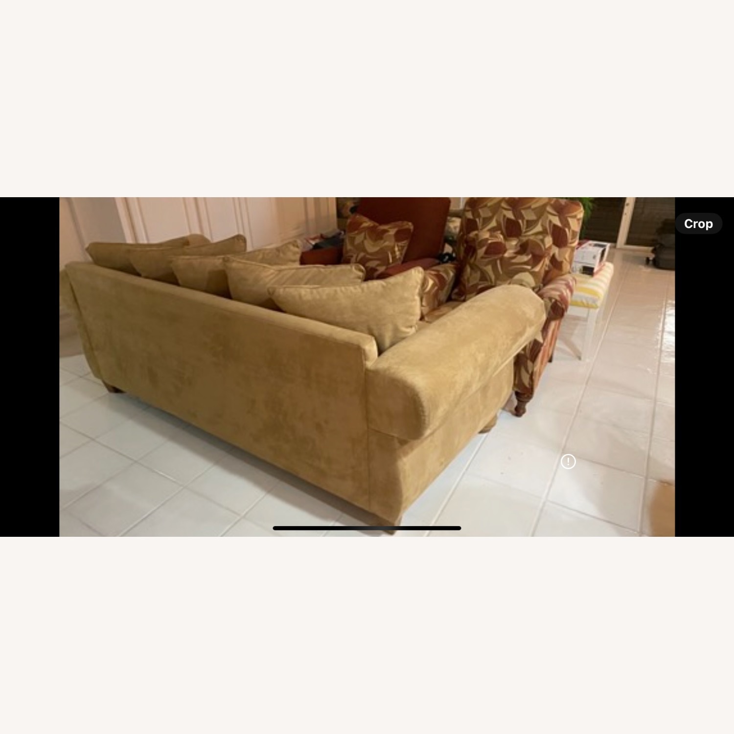 Light Brown Fabric 3+ Seater Sofa - image-3