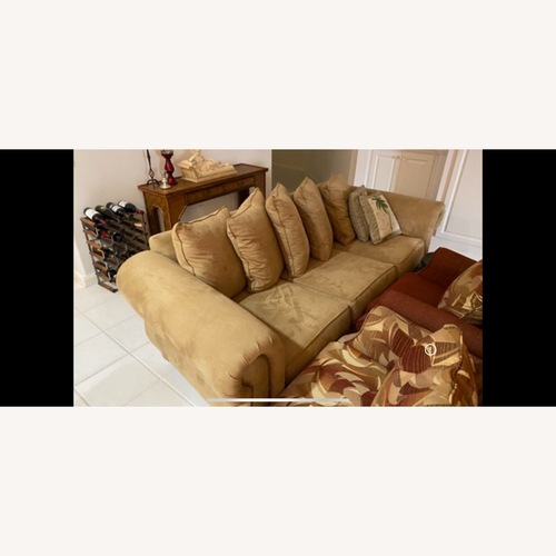 Used Light Brown Fabric 3+ Seater Sofa for sale on AptDeco