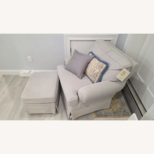 Used Natural Fabric Nursing Chair for sale on AptDeco