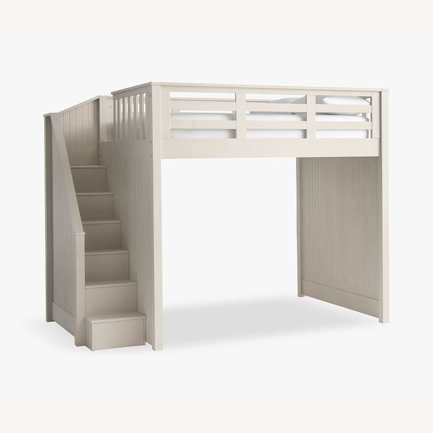 Pottery Barn Kids Catalina Stair Loft Full Bed Brushed Fog - image-0
