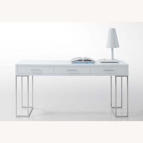 Used Modern White Lacquer Desk for sale on AptDeco