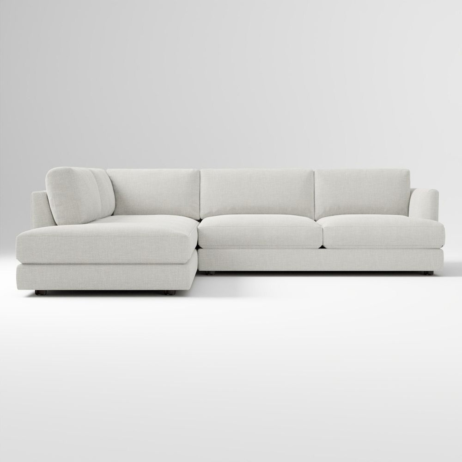 West Elm Haven 2-Piece Chaise Sectional Gray - image-7