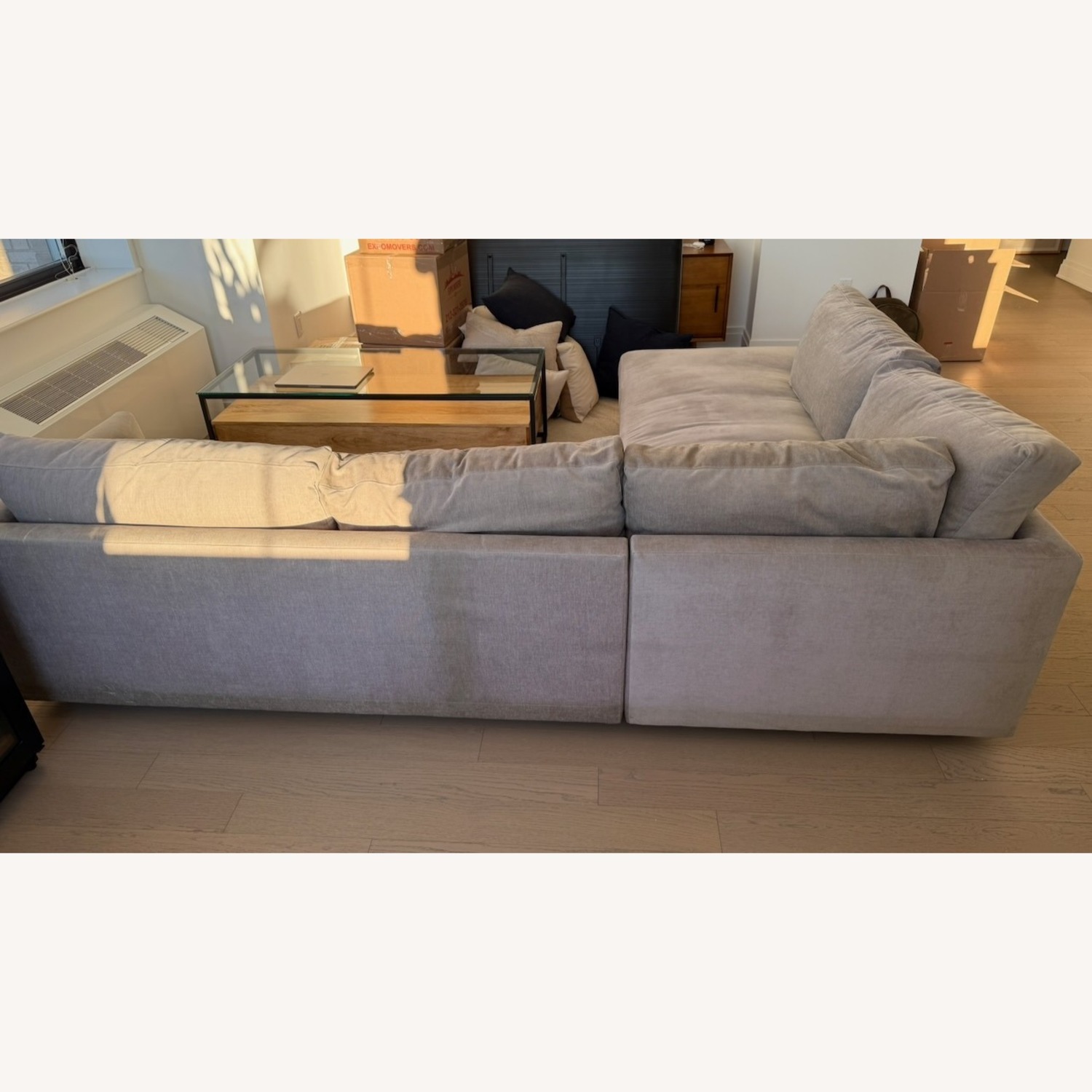 West Elm Haven 2-Piece Chaise Sectional Gray - image-1