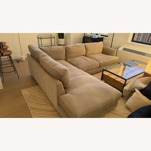 Used West Elm Haven 2-Piece Chaise Sectional Gray for sale on AptDeco