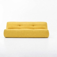 Della Robbia Rosen Yellow Fabric 3+ Seater Sofa