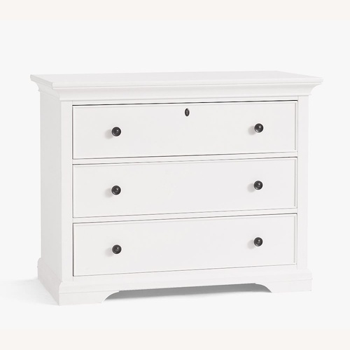 Used Pottery Barn Kids Larkin White Wood Dresser for sale on AptDeco
