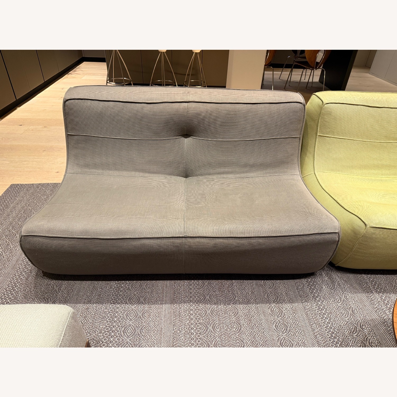 Della Robbia Light Gray Fabric 2 Seater Sofa - image-3