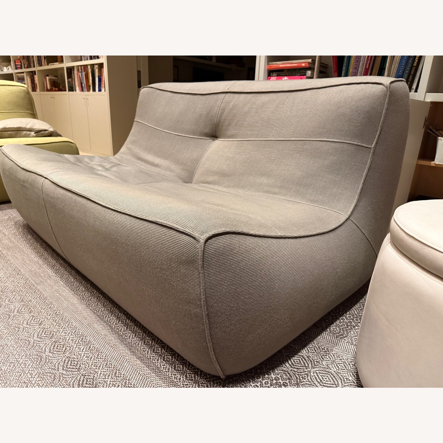 Della Robbia Light Gray Fabric 2 Seater Sofa - image-1