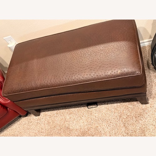 Used Vintage/Antique Dark Brown Ottoman for sale on AptDeco