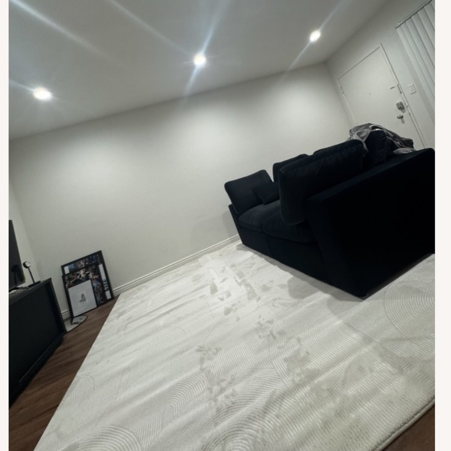 Wayfair Black Velvet 2 Seater Sofa - image-1