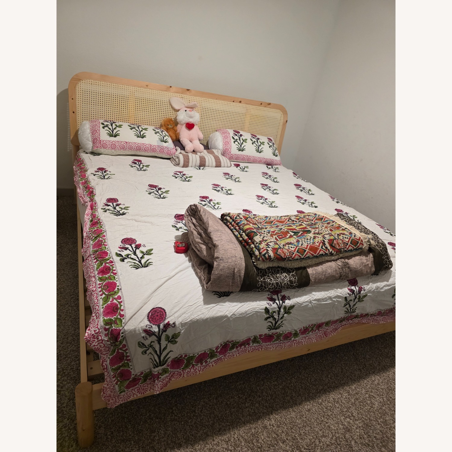 Bed Bath & Beyond Boho/Cane Bed Frame - image-2
