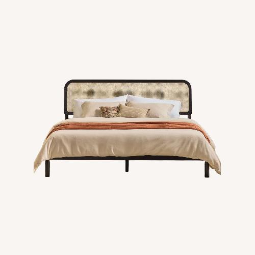Used Bed Bath & Beyond Boho/Cane Bed Frame for sale on AptDeco