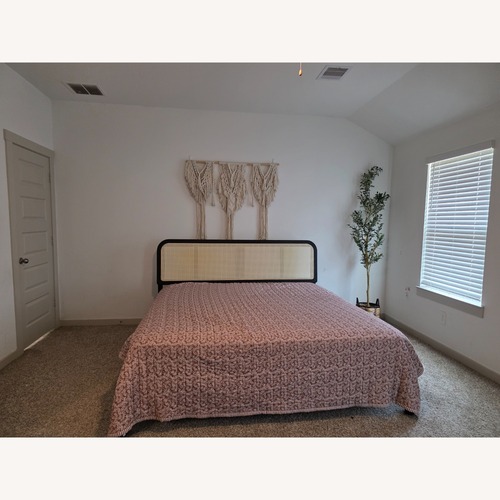 Used Bed Bath & Beyond Boho/Cane Bed Frame for sale on AptDeco