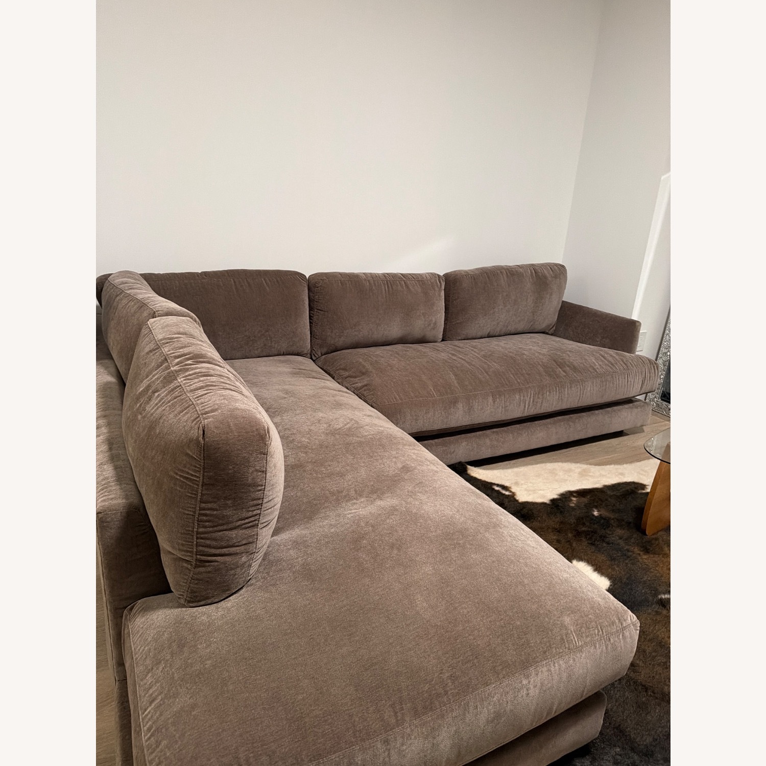 West Elm Dark Gray Fabric Chaise Lounge - image-2