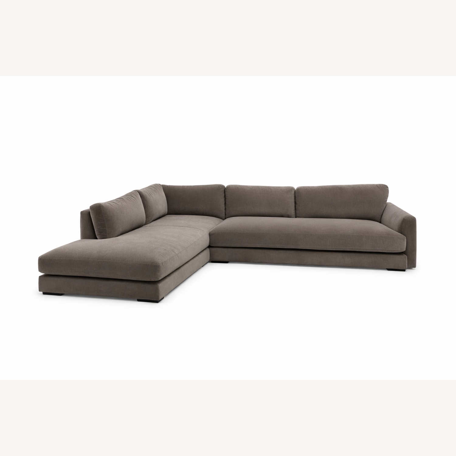 West Elm Dark Gray Fabric Chaise Lounge - image-4