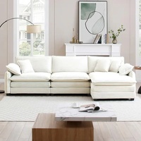 Bed Bath & Beyond White 3+ Piece Sectional