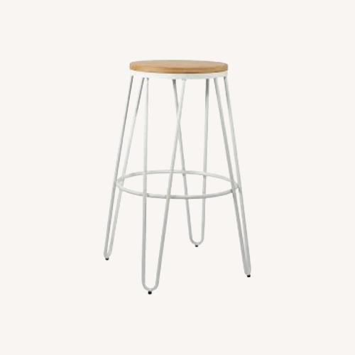 Used West Elm White Wood Stools for sale on AptDeco